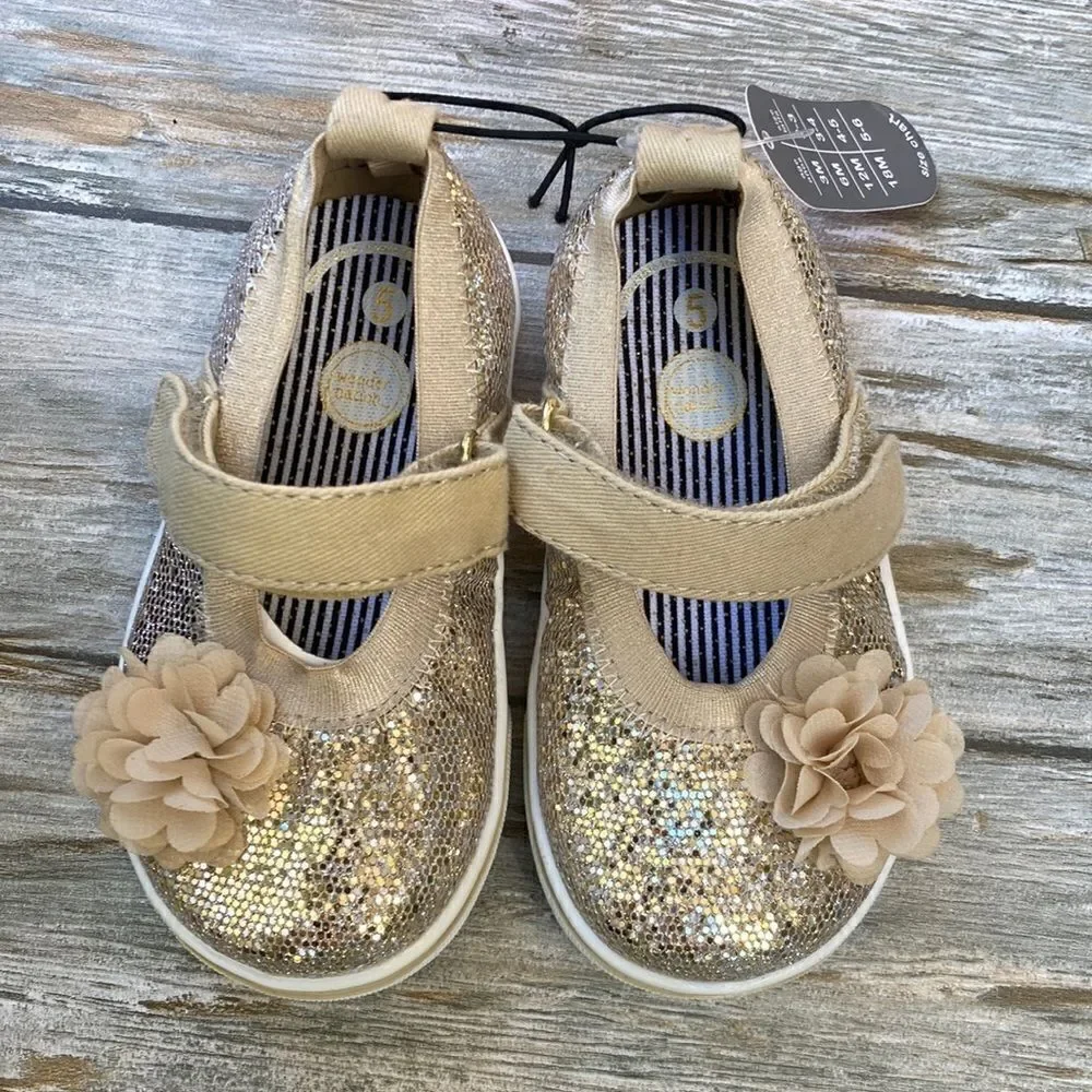 BABY GIRL SLOUCH Boots & Slip-On Sparkly Shoes 2-Pack Size 5